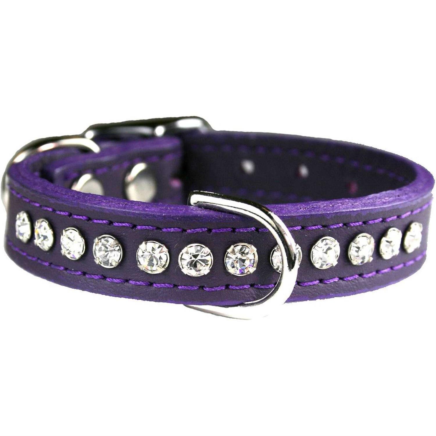 Alternative view of OmniPet Signature Leather Crystal Dog Collar