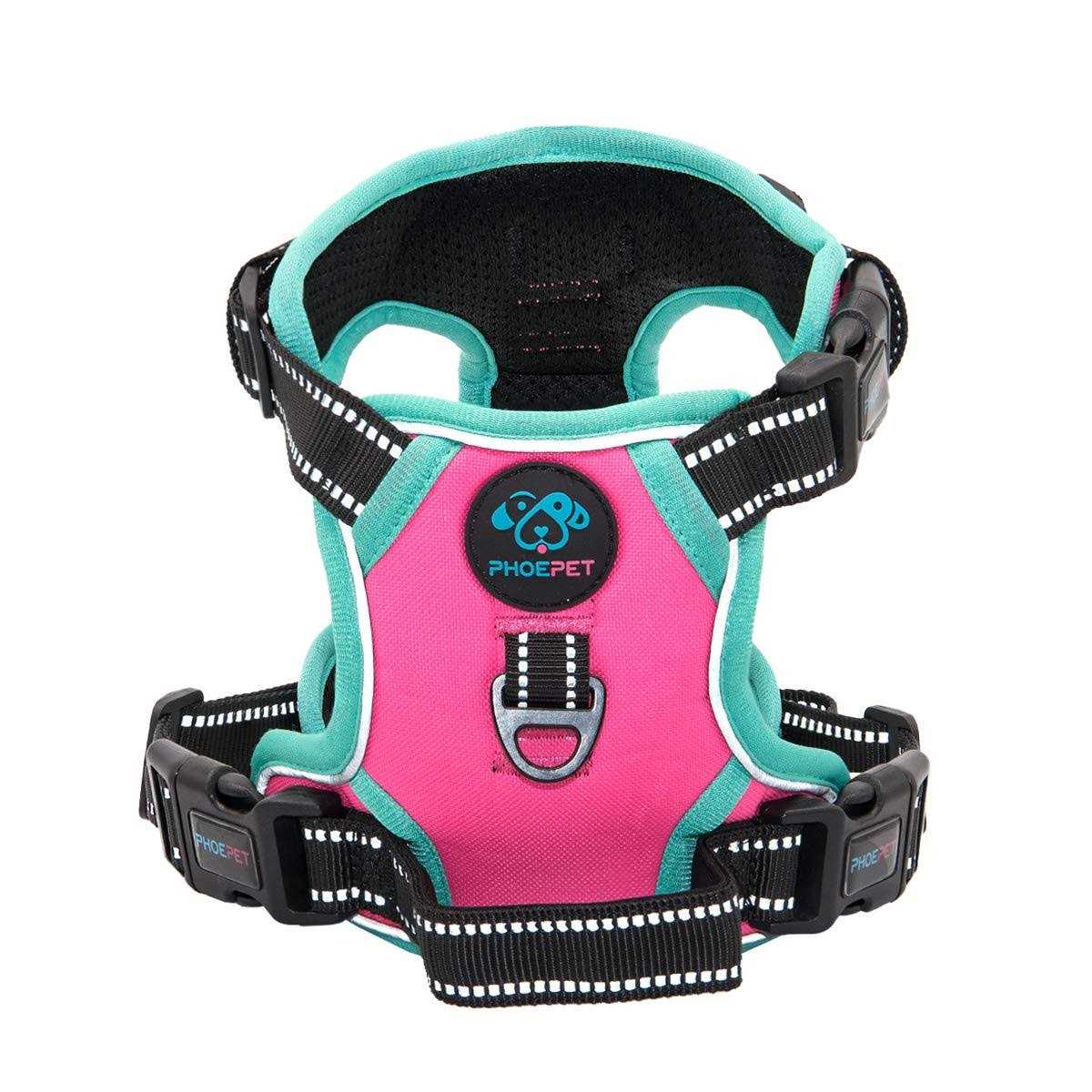 Alternative view of Phoepet No Pull Dog Harness Reflective Front Clip Vest with Handle,Adjustable 2 Metal 3 Buckles