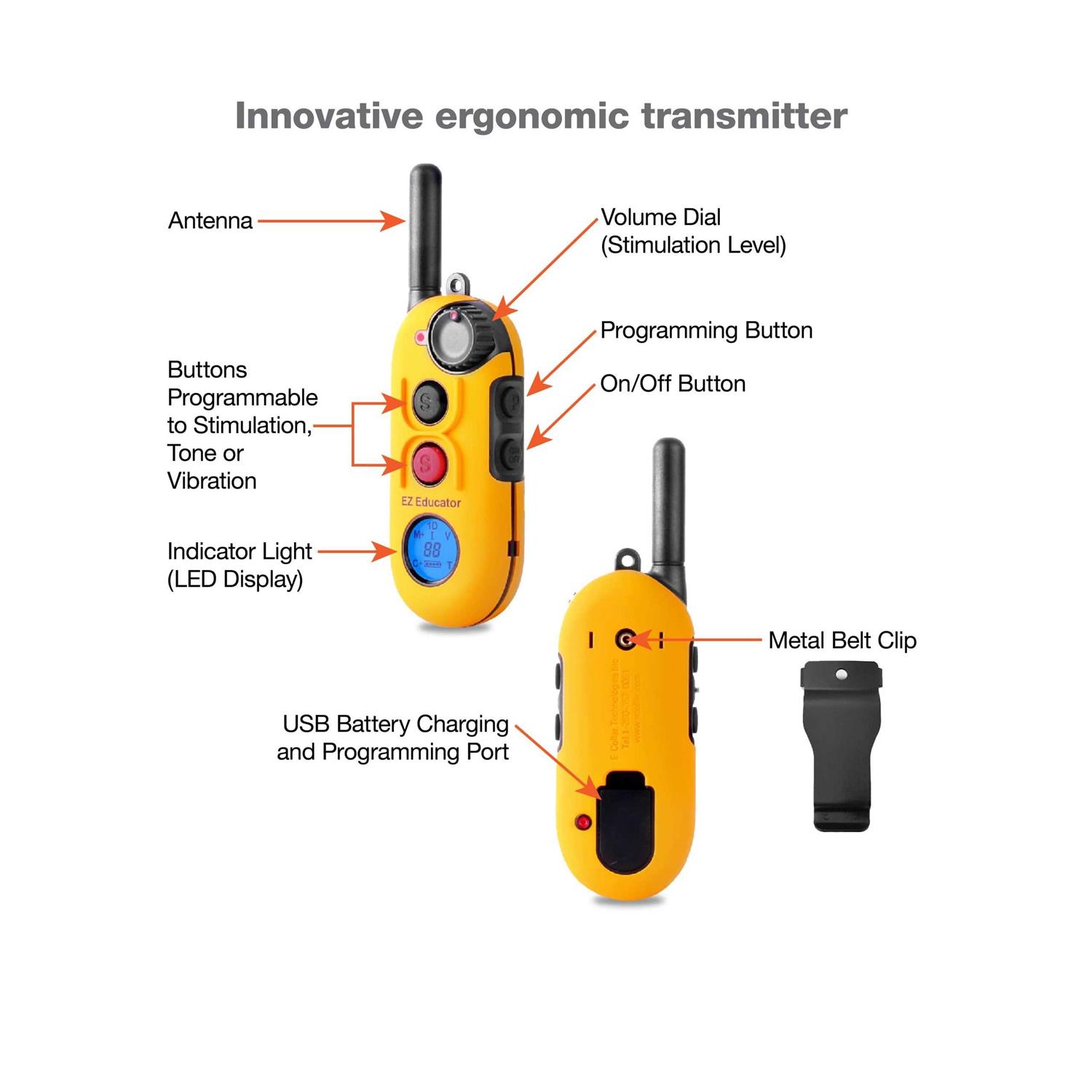 Alternative view of Educator EZ-900 Easy 1/2 Mile E-Collar Remote Dog Training Collar with Vibration