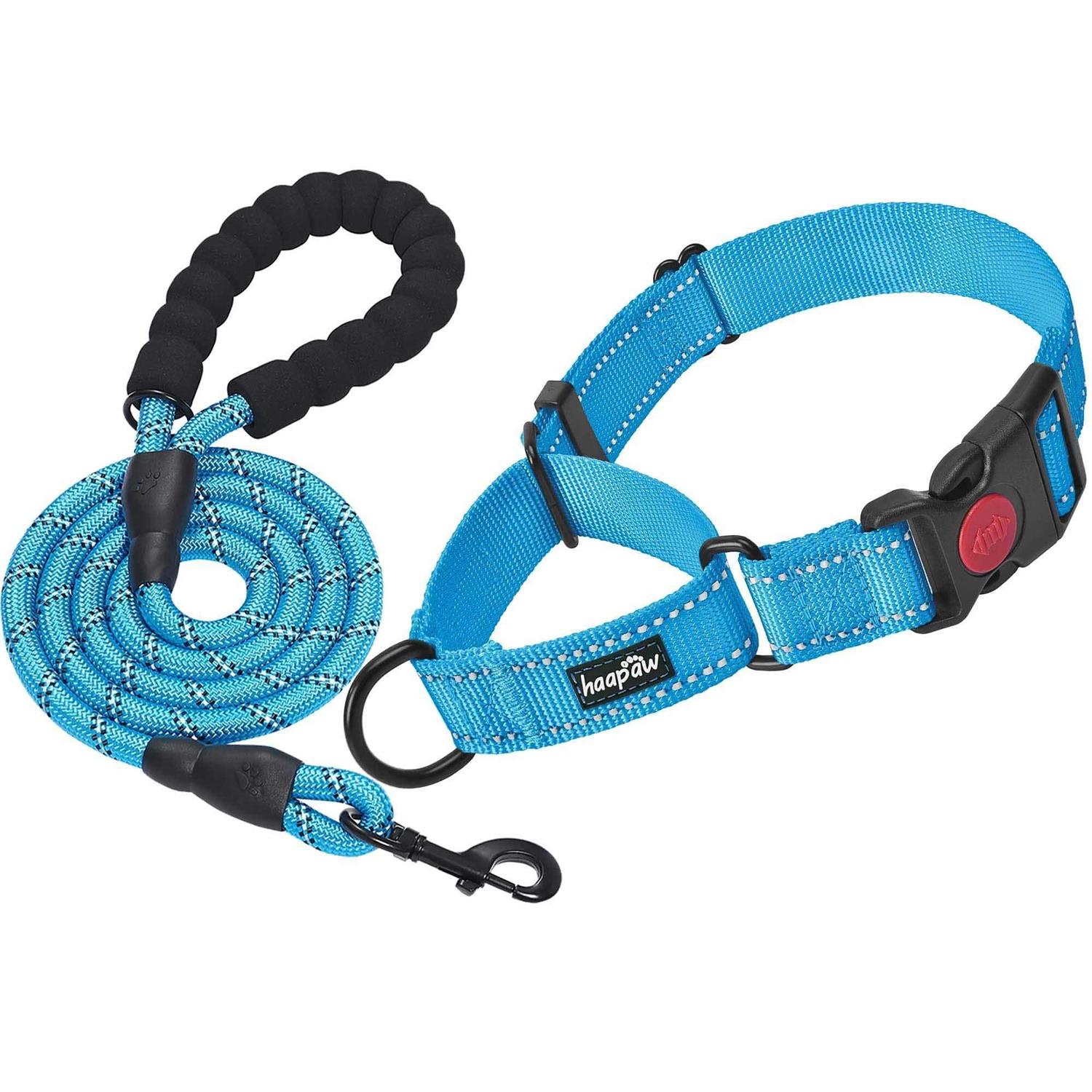 Haapaw 2 Packs Martingale Dog Collar with Quick Release Buckle Reflective Dog Training Collars for Small Medium Large Dogs