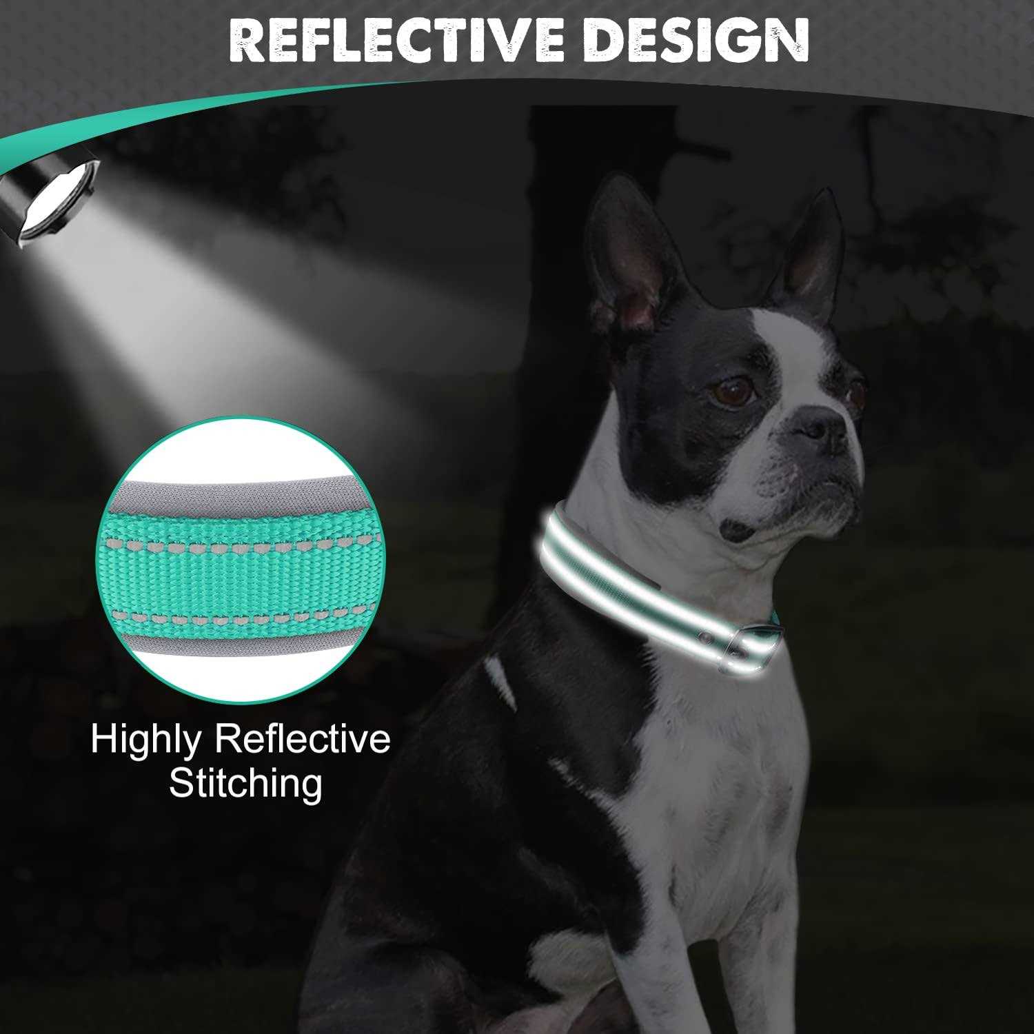 Alternative view of Joytale Reflective Dog Collar,Soft Neoprene Padded Breathable Nylon Pet Collar Adjustable Dogs