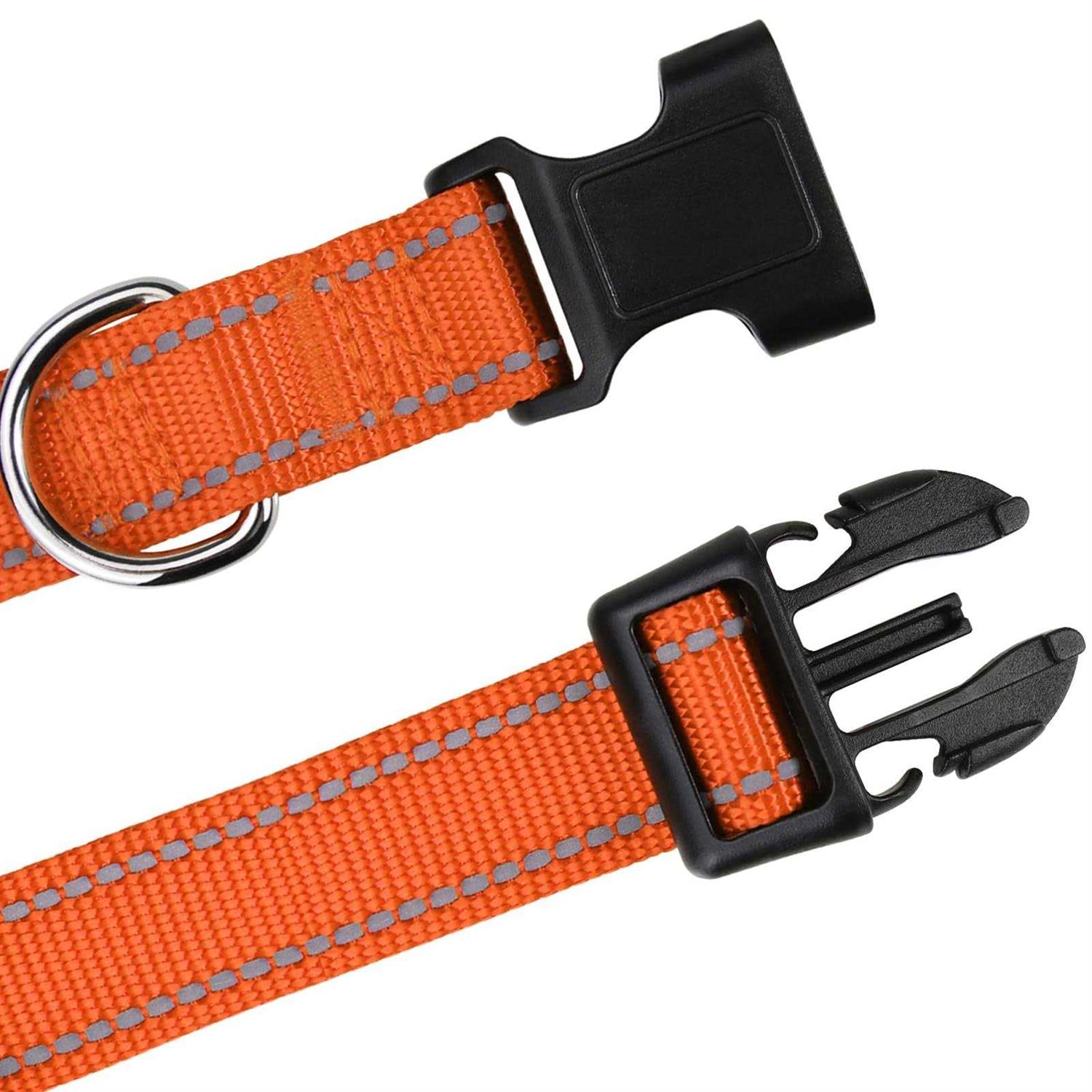 Alternative view of TagME Reflective Nylon Dog Collars Adjustable Classic Dog Collar with Quick Release Buckle Dogs