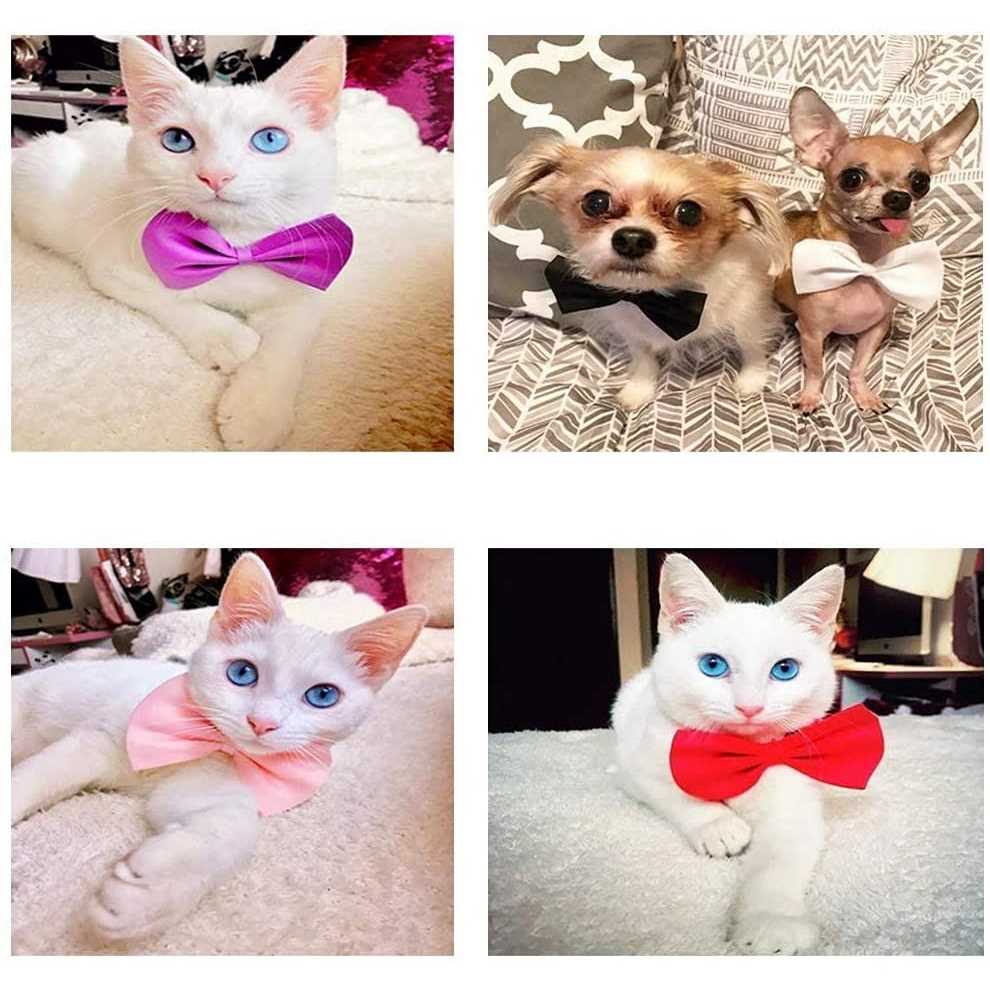 Alternative view of 50Pcs Dog Bow Ties with Adjustable Collar