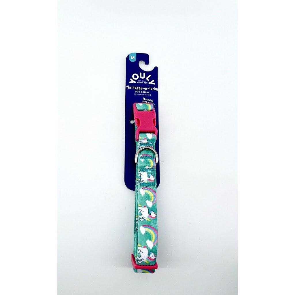 Alternative view of Youly The Happy-Go-Lucky Rainbows and Unicorns Dog Collar
