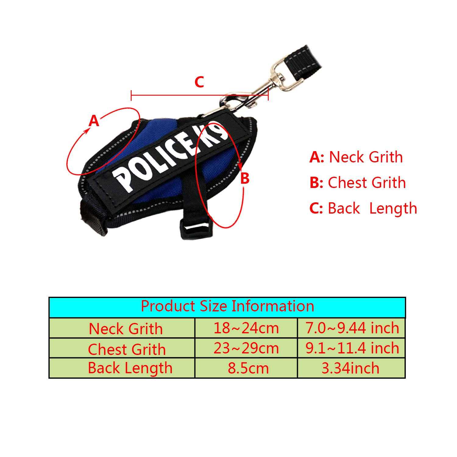 Alternative view of Vehomy Rabbit Harness with Leash for Bunny Rabbits Cats