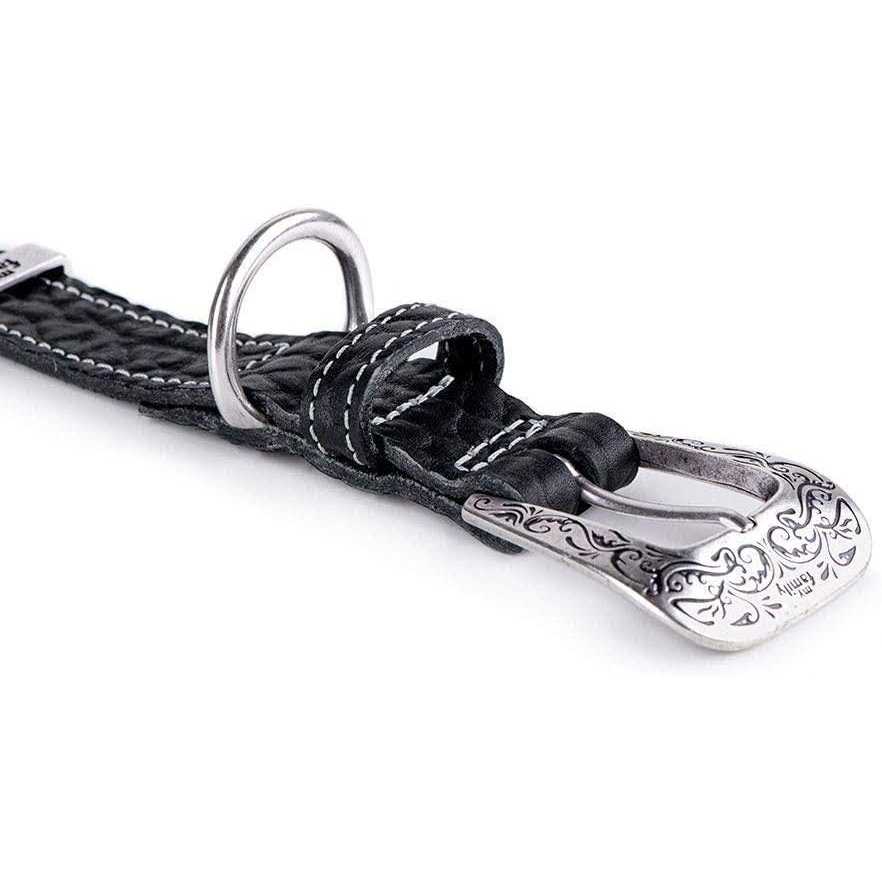 Alternative view of MyFamily El Paso Genuine Embossed Italian Leather Dog Collar