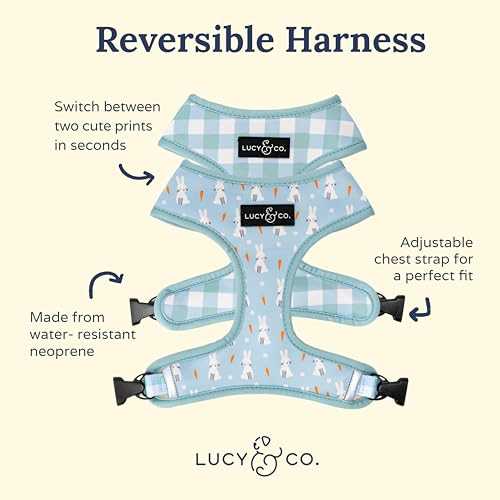Alternative view of The Funny Bunny Reversible Dog Harness | Lucy & Co Medium