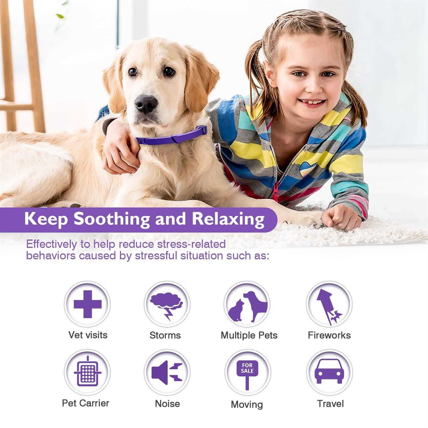 Alternative view of Dogs Calming Pheromones Collar 3 Packs Lasts 60 Days Relieve Reduce Anxiety or Stress 25 Inches Adjustable Relaxing Comfortable Collar Breakaway