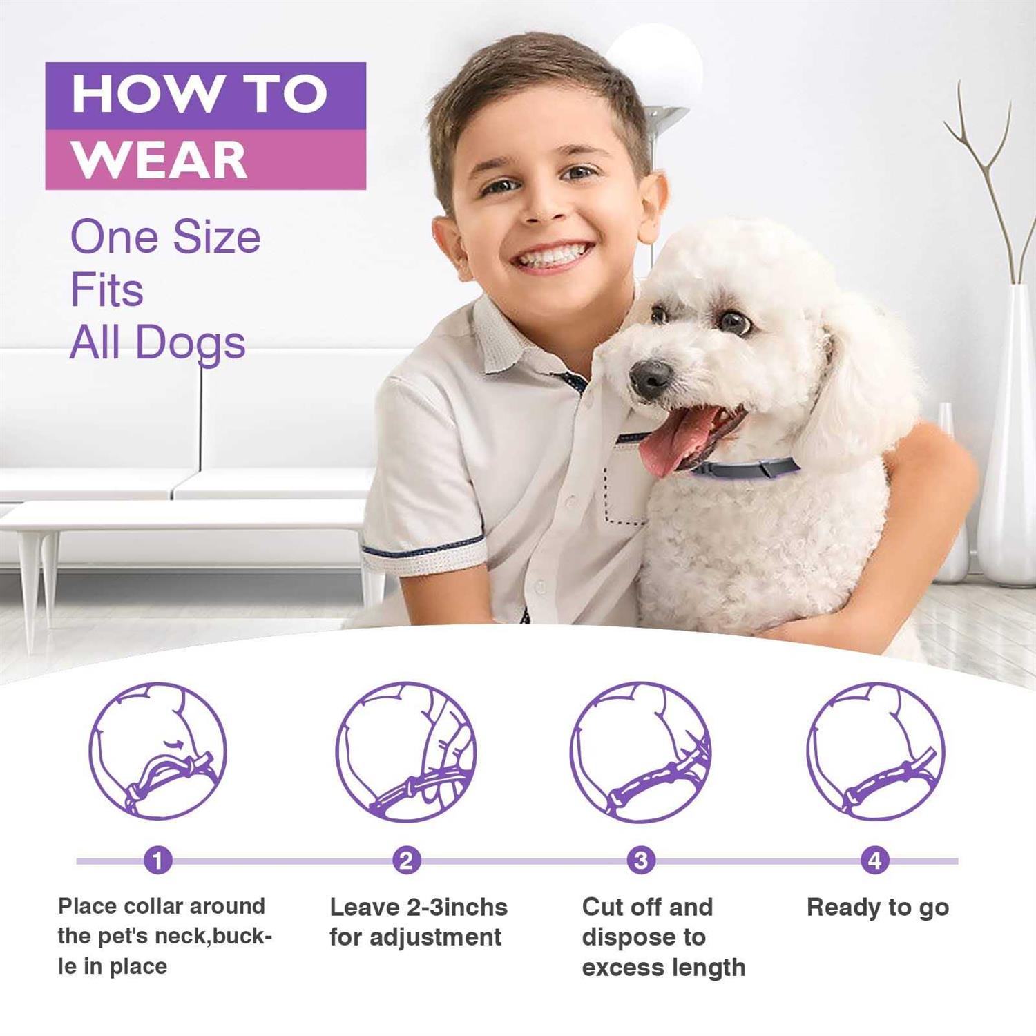 Alternative view of Dogs Calming Pheromones Collar 3 Packs Lasts 60 Days Relieve Reduce Anxiety or Stress 25 Inches Adjustable Relaxing Comfortable Collar Breakaway