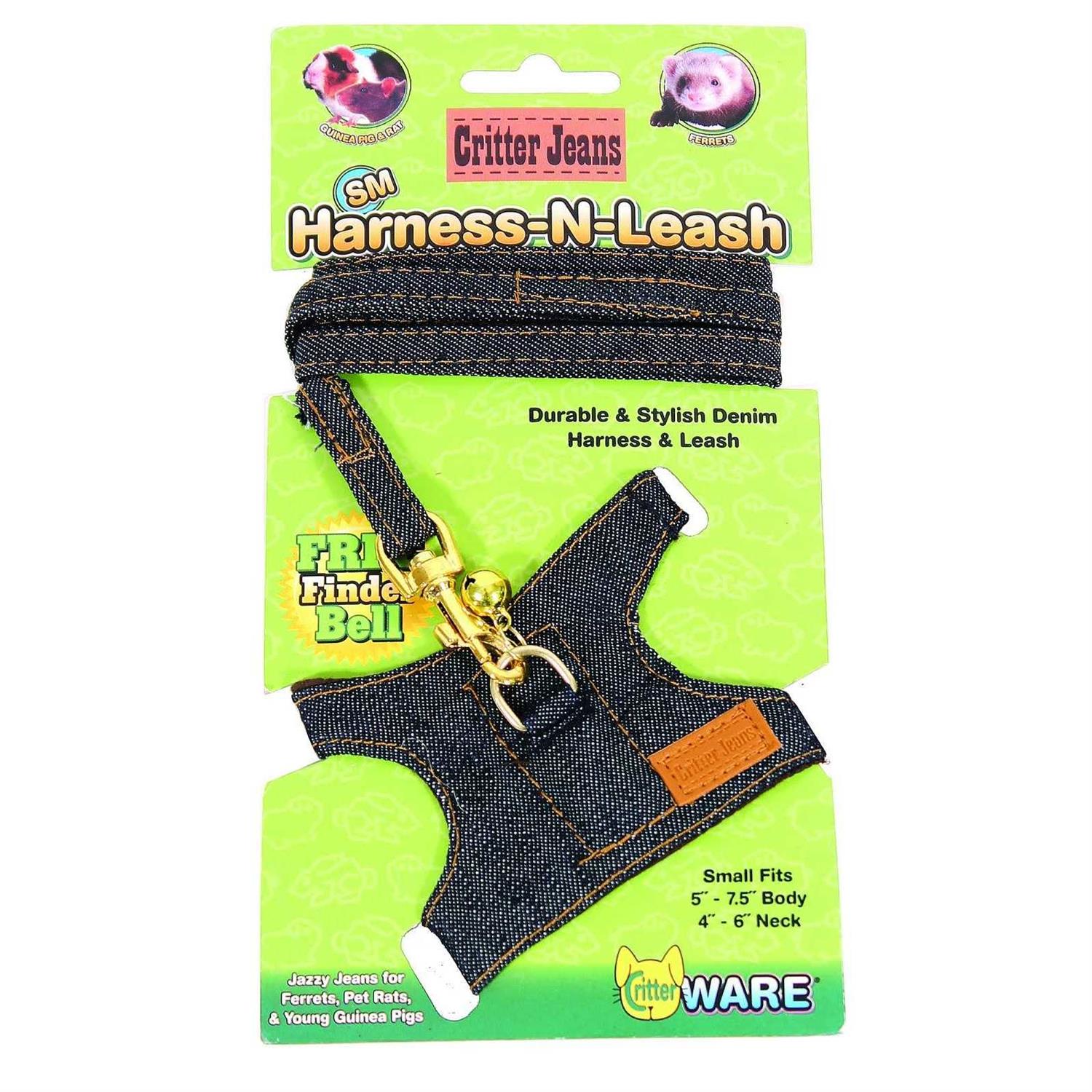 Alternative view of Ware Critter Jeans Small Animal Harness-N-Leash
