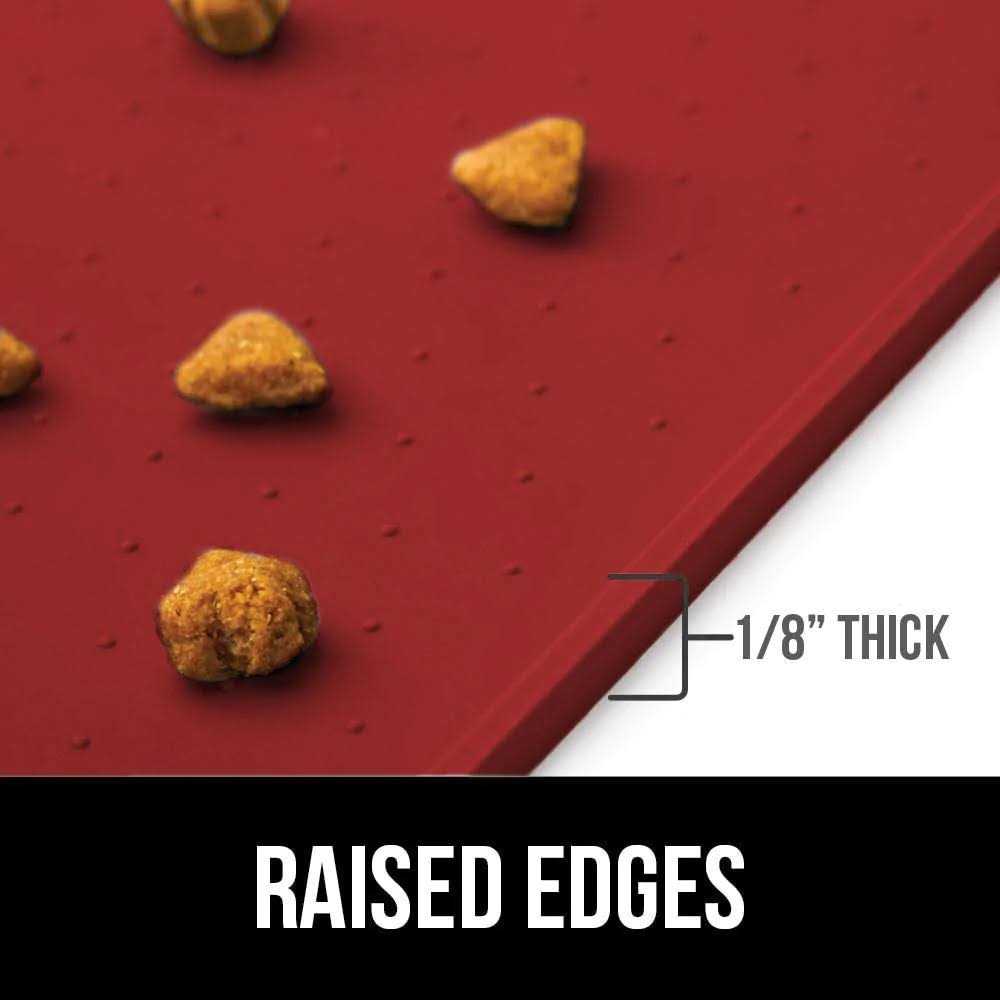 Alternative view of Gorilla Grip 100% Waterproof Raised Edge BPA Free Silicone Pet Feeding Mat