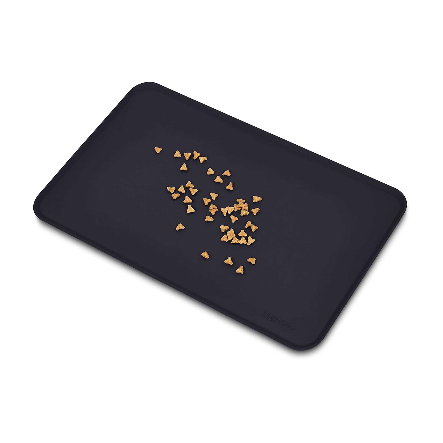 Alternative view of Amazon Basics Waterproof Anti-Slip Silicone Pet Food and Water Bowl Mat