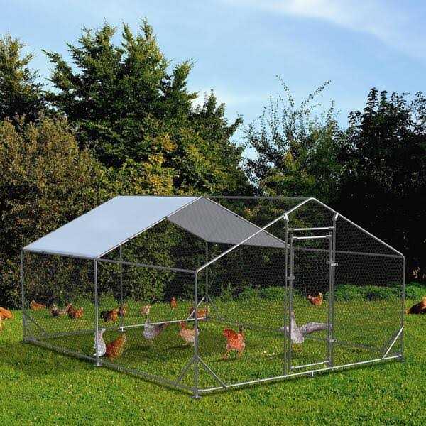 Alternative view of 10 ft. L x 13 ft. W x 6.4 ft. H Walk-In Chicken Coop Poultry Cage with Waterproof Cover