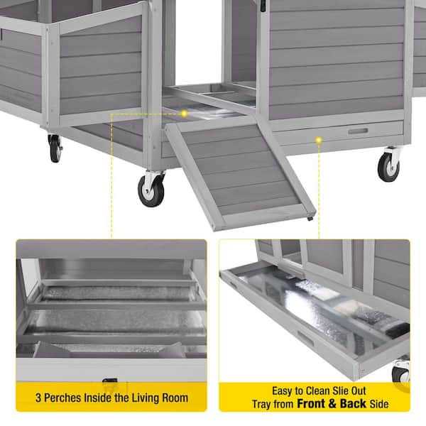 Alternative view of aivituvin Large Chicken Tractor for 2-3 Chickens AIR67