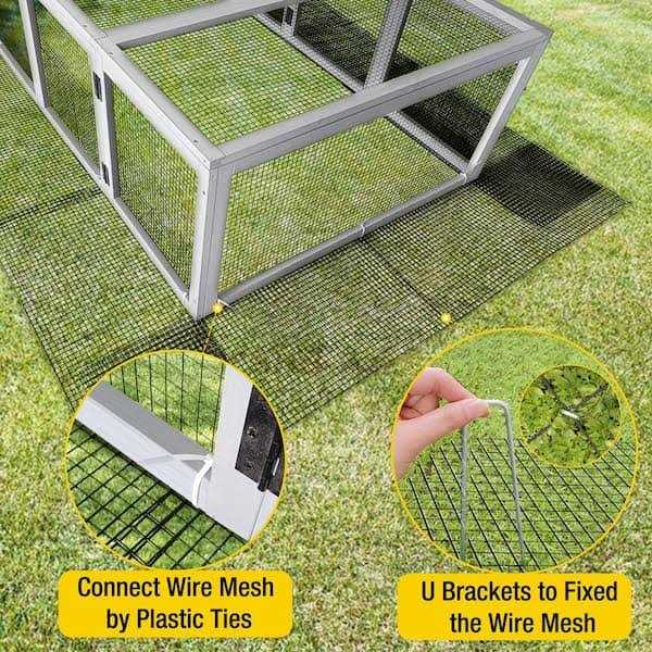 Alternative view of aivituvin Bottom Extension Wire Mesh for Chicken Coop AIR84