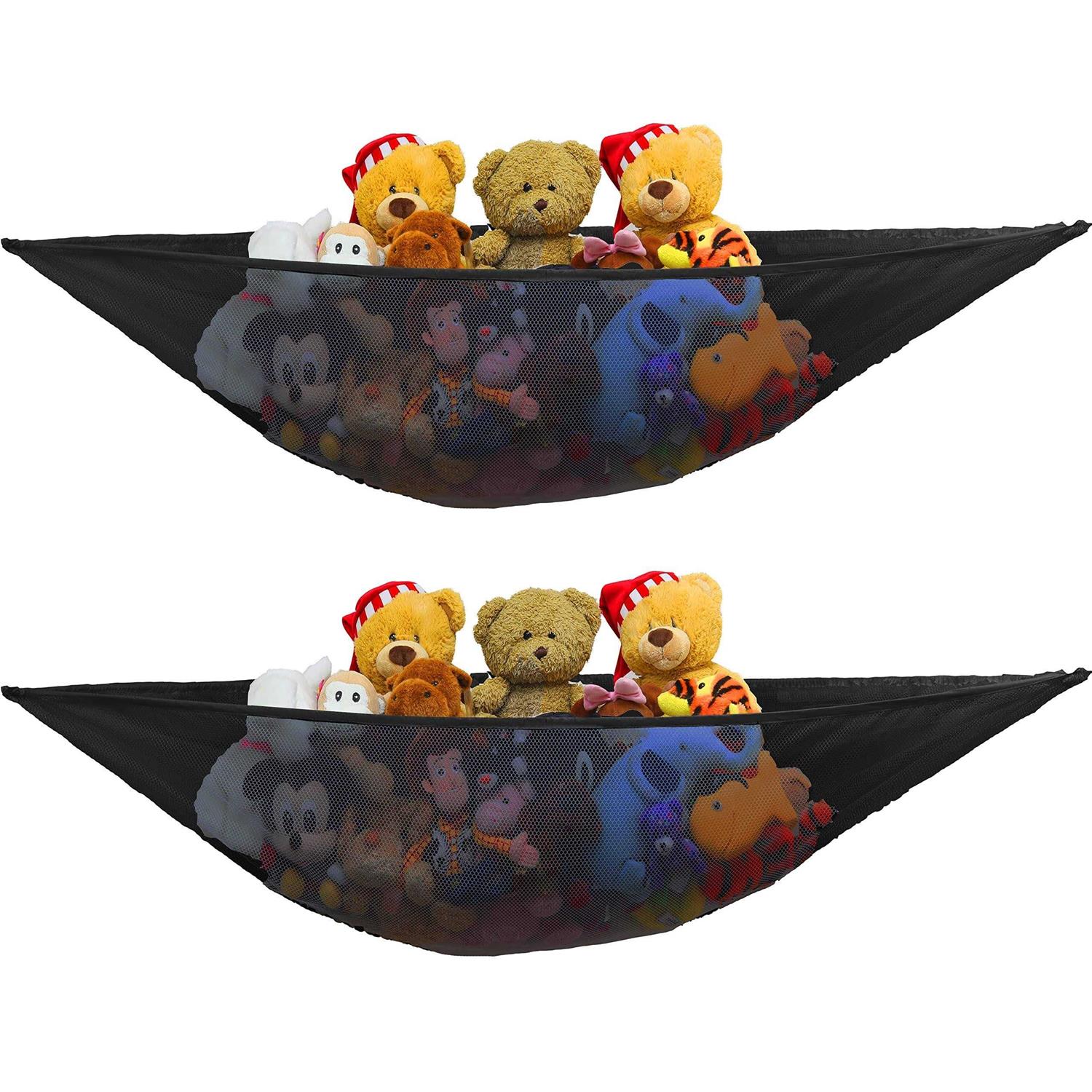 2 PK SimpleHouseware Stuffed Animals Jumbo Toy Storage Hammock