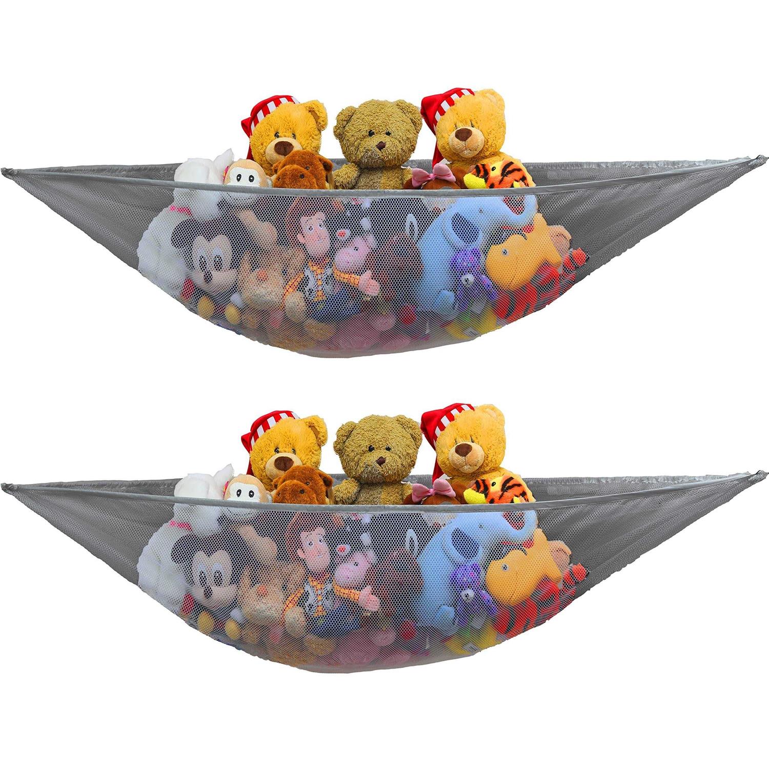 2 PK SimpleHouseware Stuffed Animals Jumbo Toy Storage Hammock