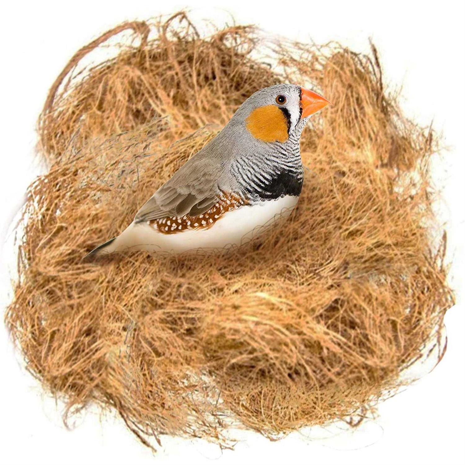 SunGrow Finch Coconut Fiber Loose Bedding Substrate for Birds Nest Cages