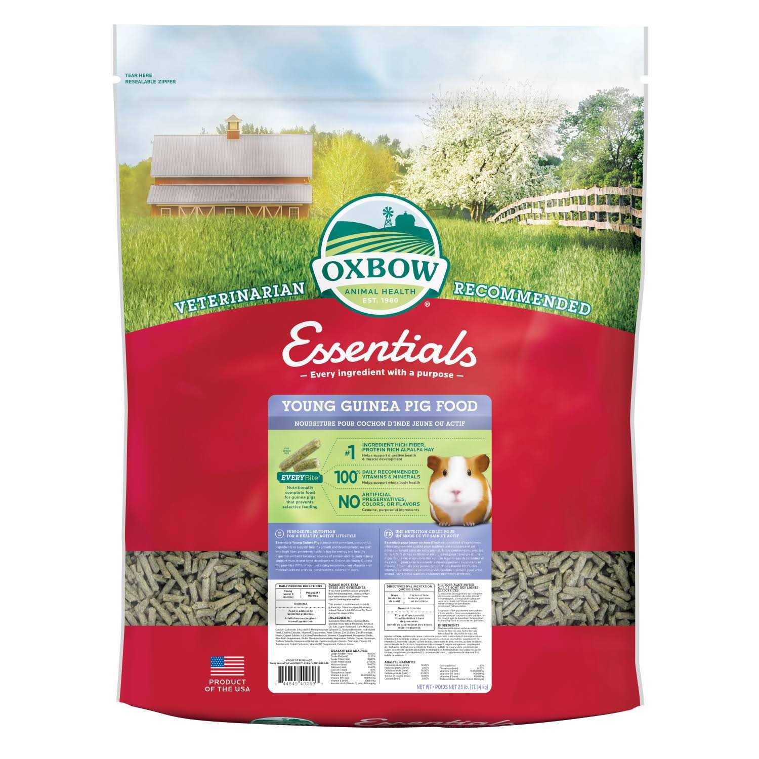 Alternative view of Oxbow Essentials Young Guinea Pig Food