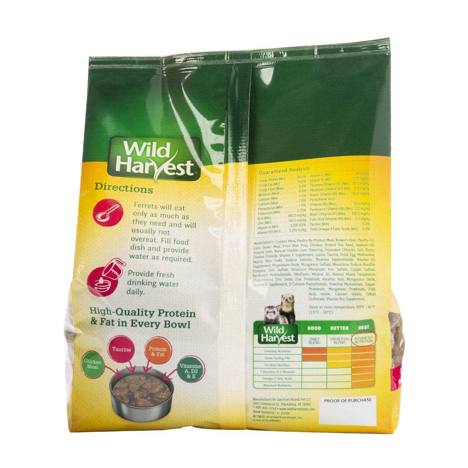 Alternative view of Wild Harvest Advanced Nutrition Ferret Food