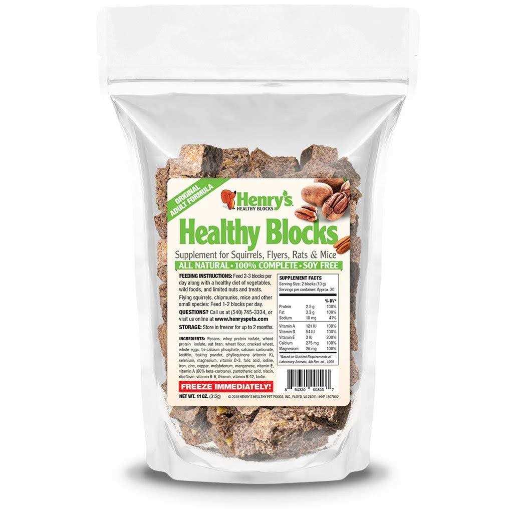 Henry's Healthy Blocks Nutritionally Complete Food for Squirrels, Flying Squirrels, and Chipmunks