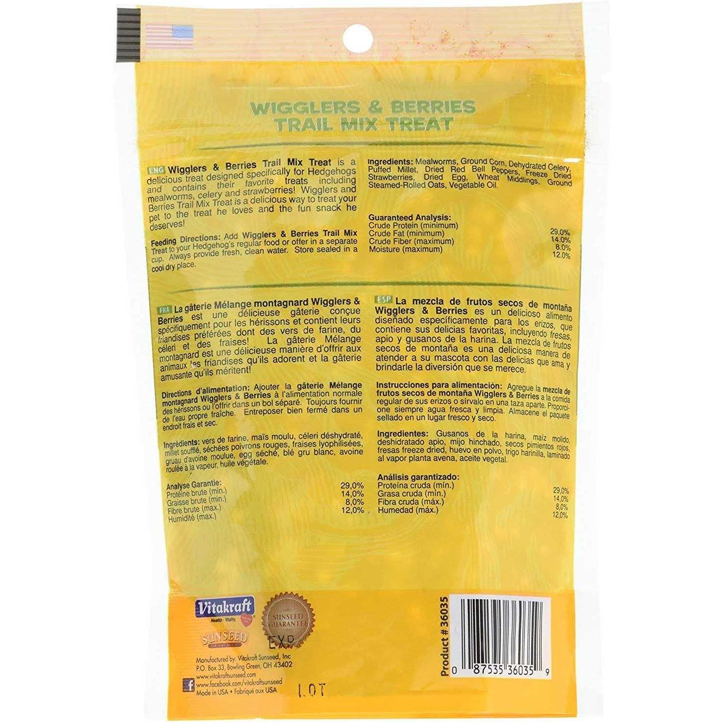 Alternative view of Sunseed Vita Prima Wigglers Berries Trail Mix Hedgehog Treat