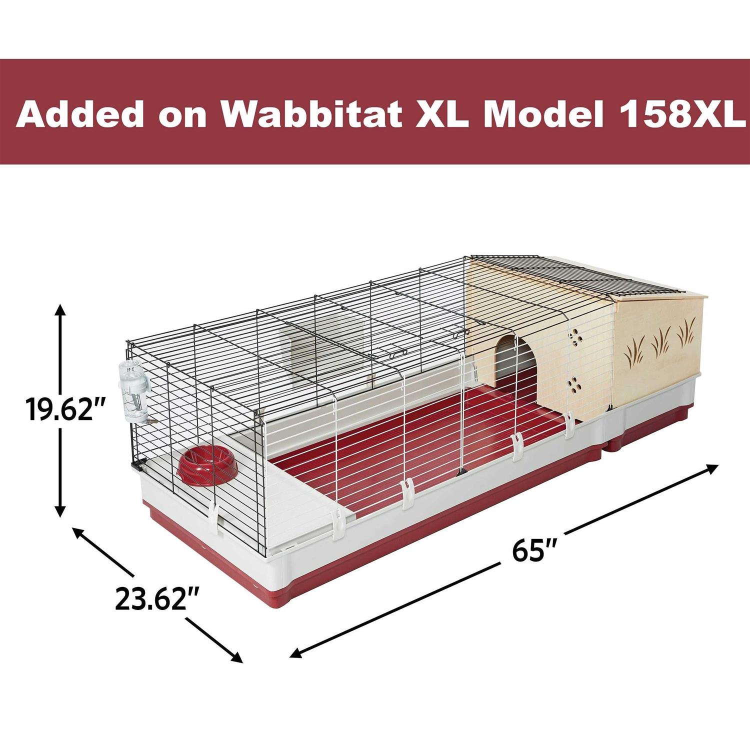 Alternative view of Midwest Wabbitat Deluxe Rabbit Home Wood Hutch Extension