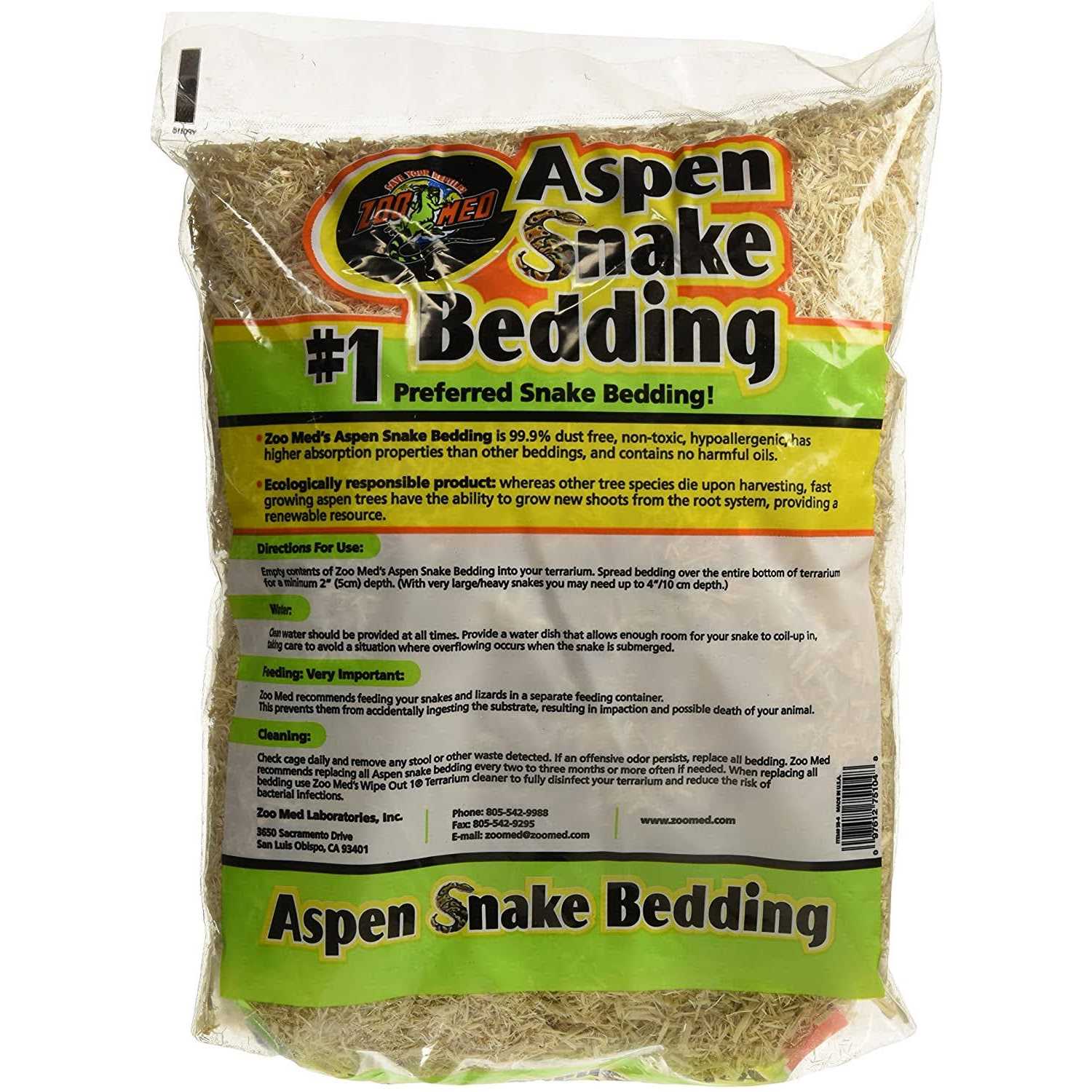 Alternative view of Zoo Med Aspen Snake Bedding