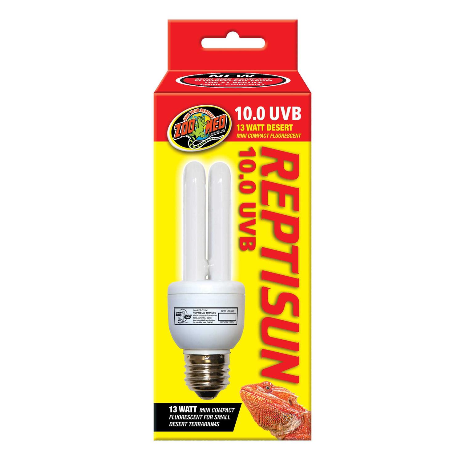 Zoo Med ReptiSun 10.0 Mini Compact Fluorescent UVB Bulb