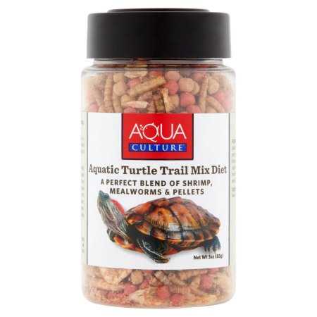 Aqua Culture Pellets Mix Reptile Food, Shrimp & Meal Worms, 3 oz