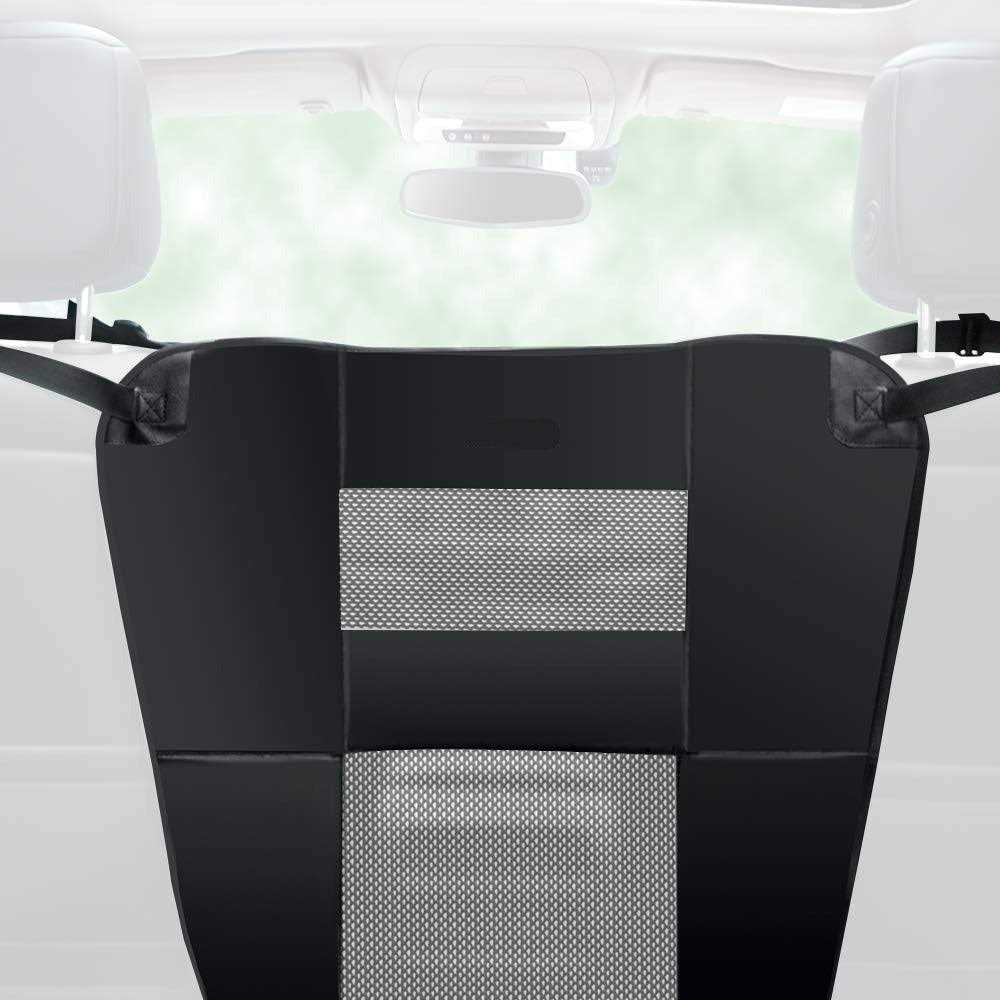Wellbro Dog Car Backseat Barrier, Padded and Durable Nylon Net Pet Barrier