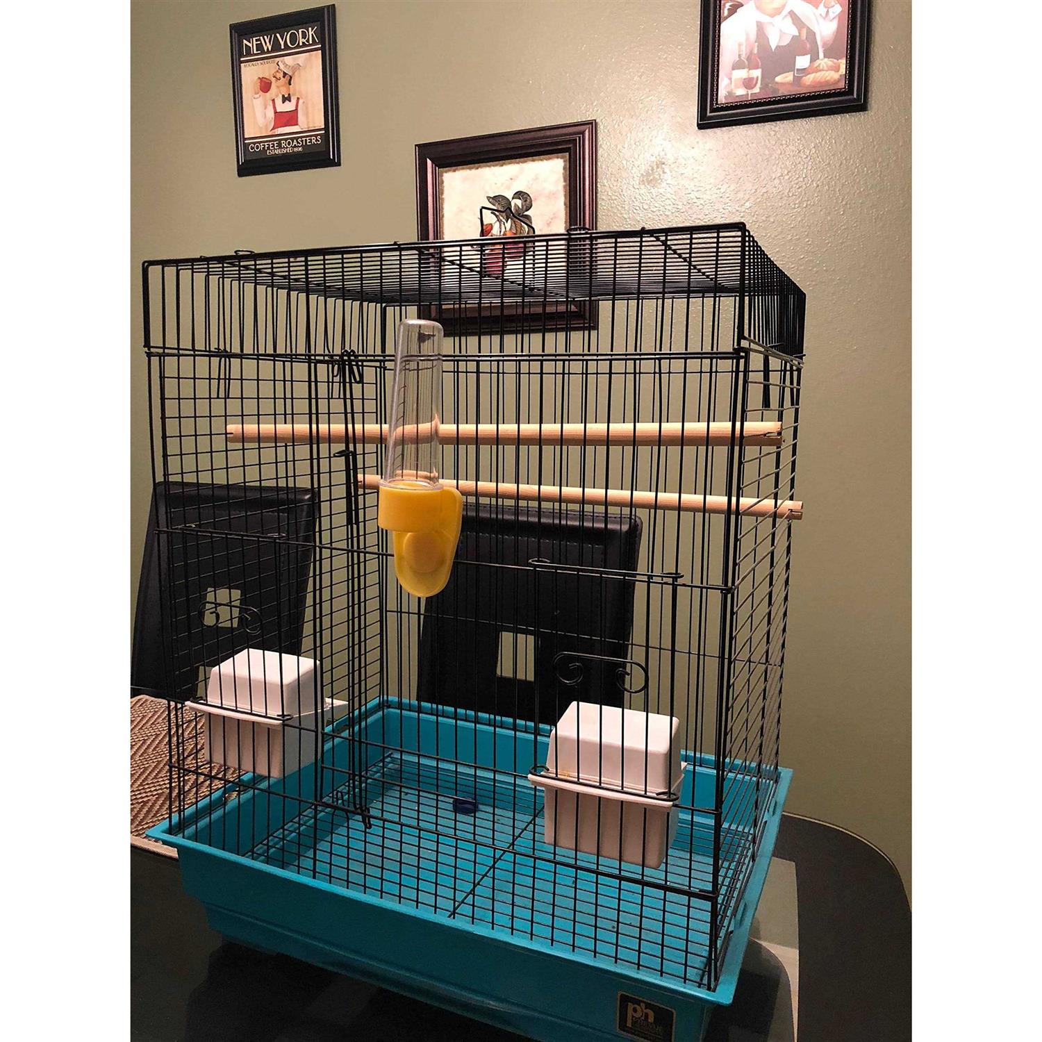 Alternative view of You&Me Square Top Parakeet Cage 16.5 L x 11.8 W x 22 H