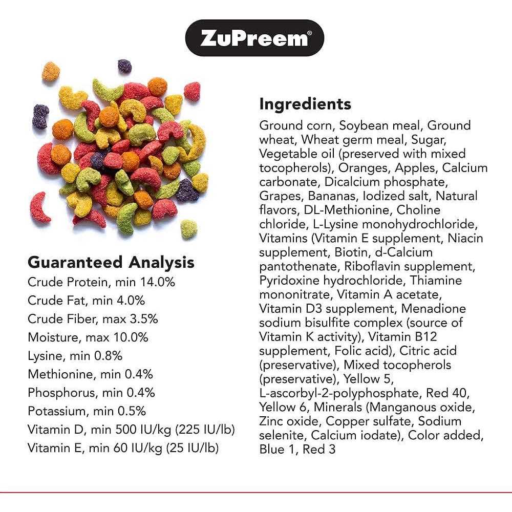 Alternative view of ZuPreem FruitBlend 83350 Bird Food