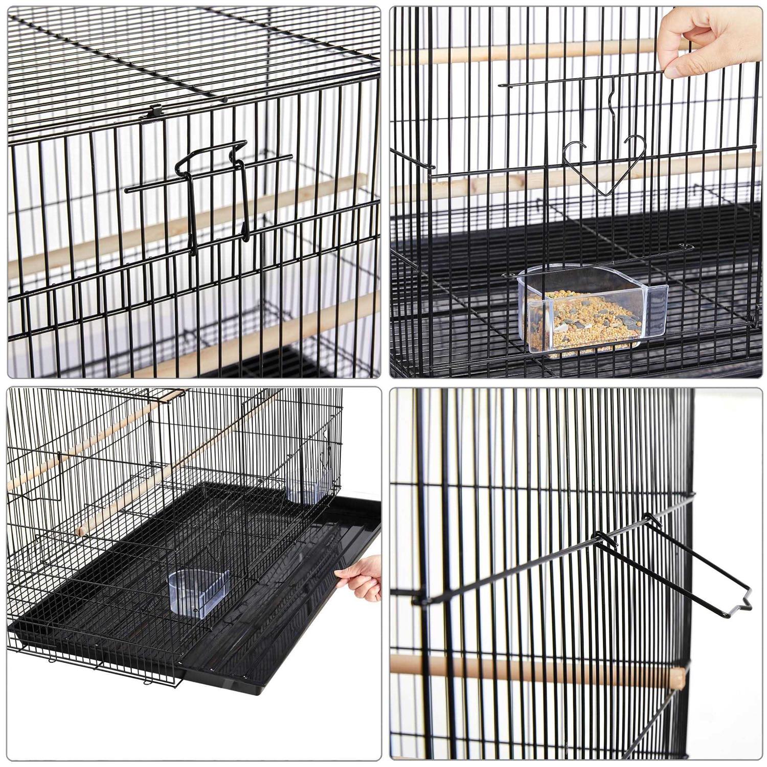 Alternative view of Topeakmart 18 Flight Cage with Slide-Out Tray for Birds