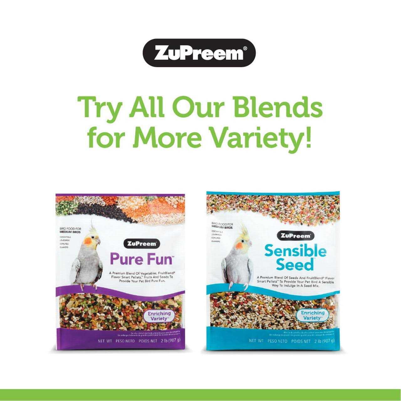 Alternative view of Zupreem VeggieBlend Flavor Medium Birds Bird Food
