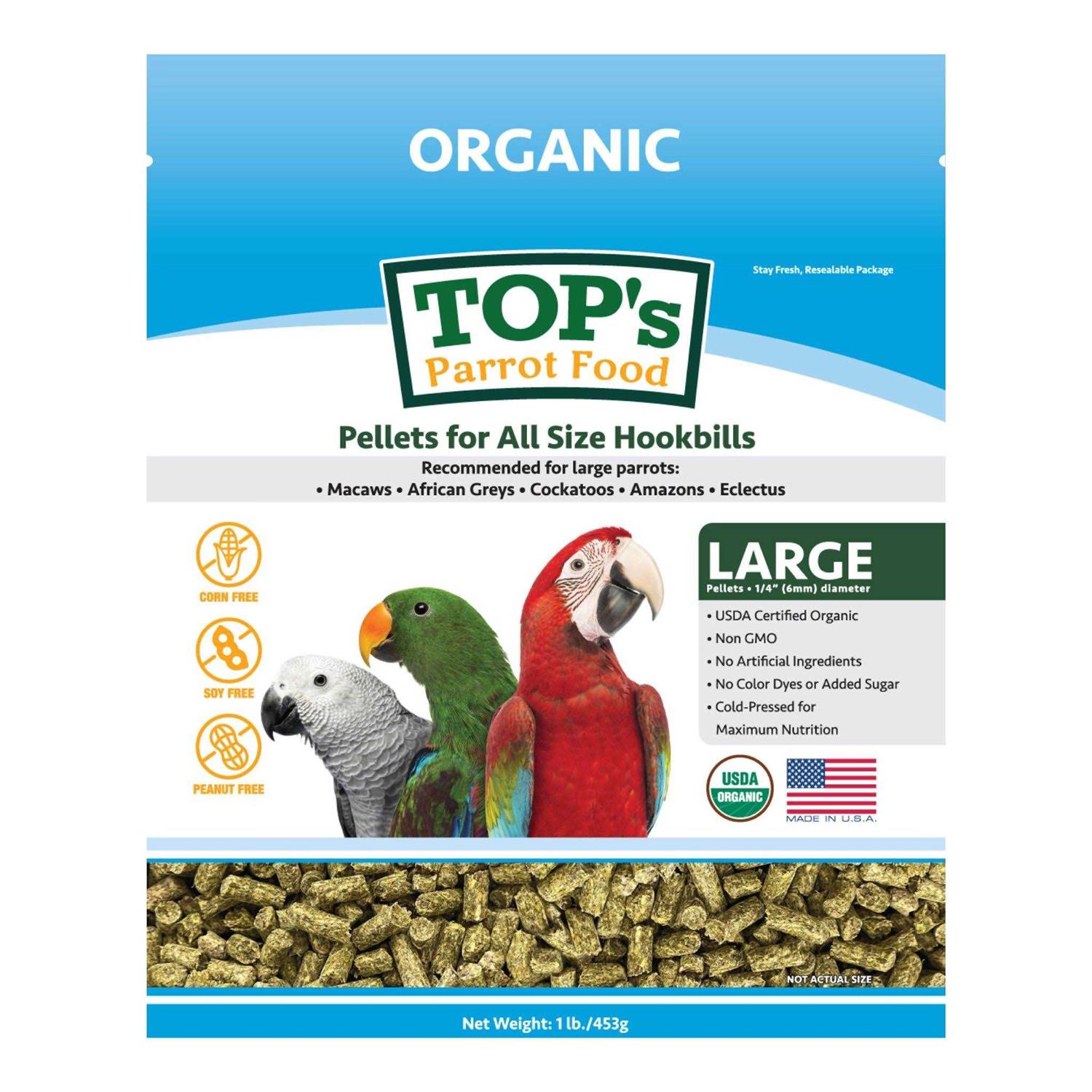 TOP's Parrot Food Organic Pellets