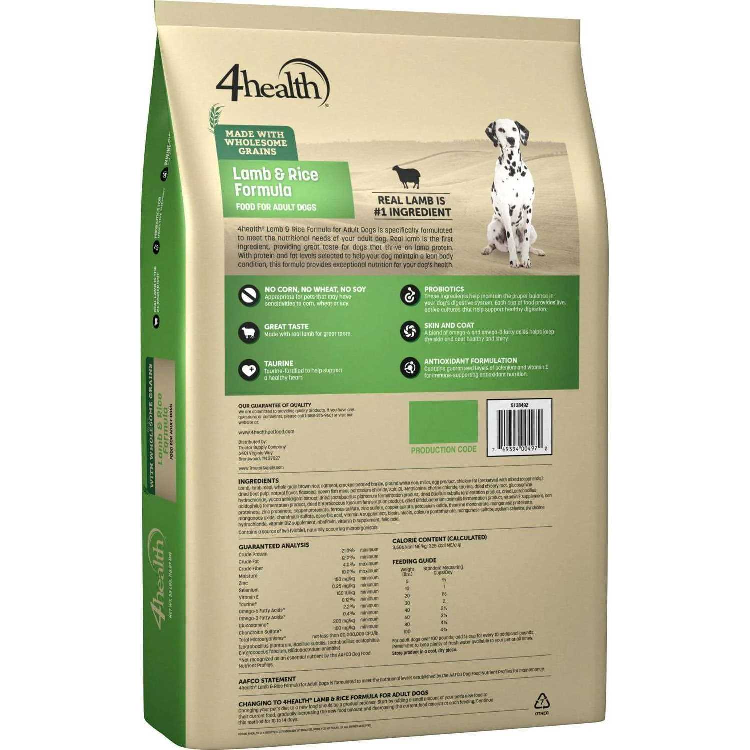 Alternative view of 4health Wholesome Grains Adult Lamb and Rice Formula Dry Dog Food