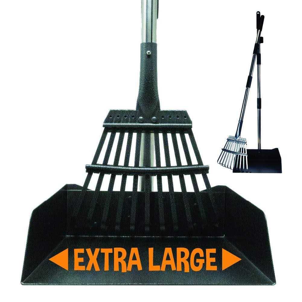 Bodhi Dog Metal Long Handle Tray and Rake Pooper Scooper Small, Medium, Large, XL Pets