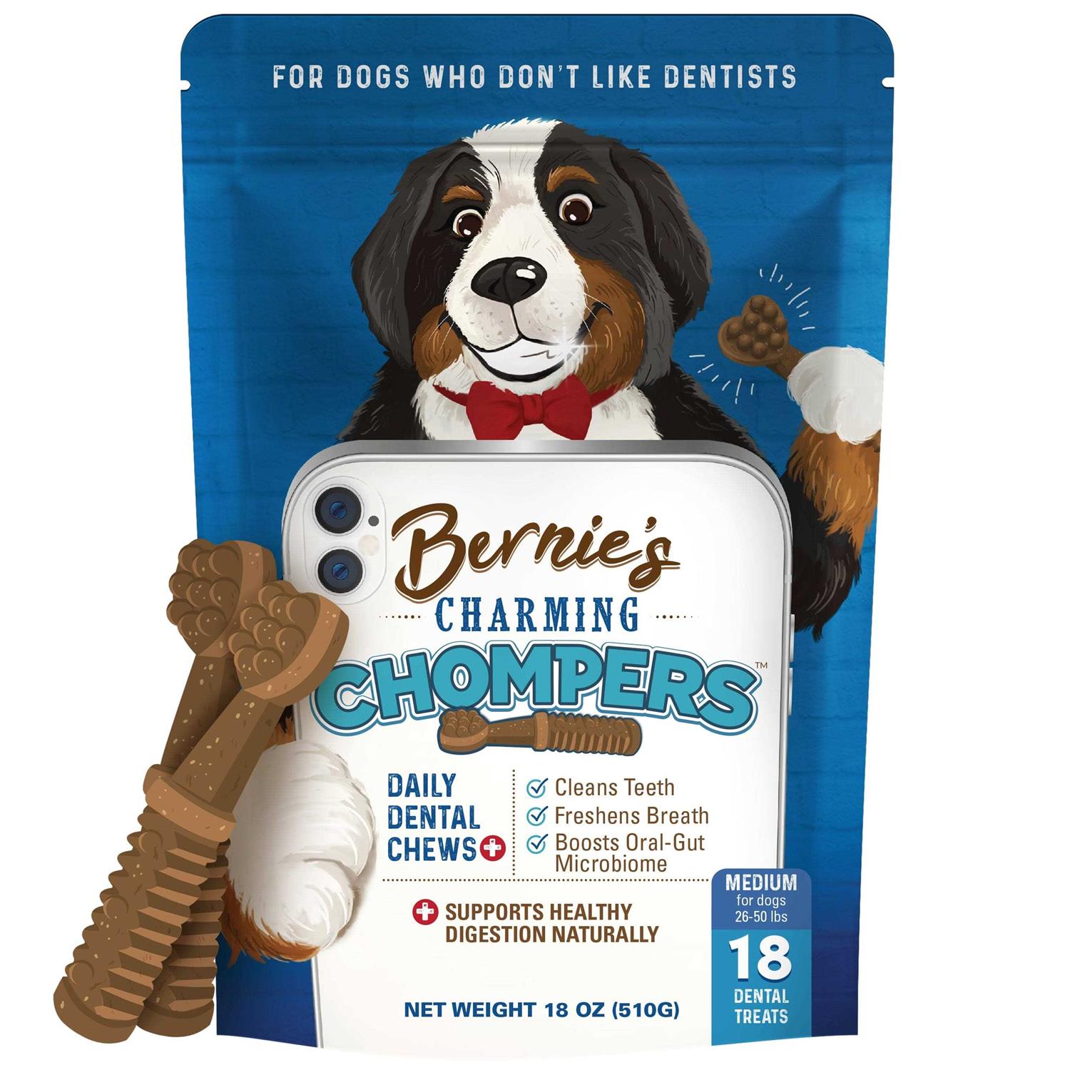 Bernie's Charming Chompers Daily Dental Chews Dogs