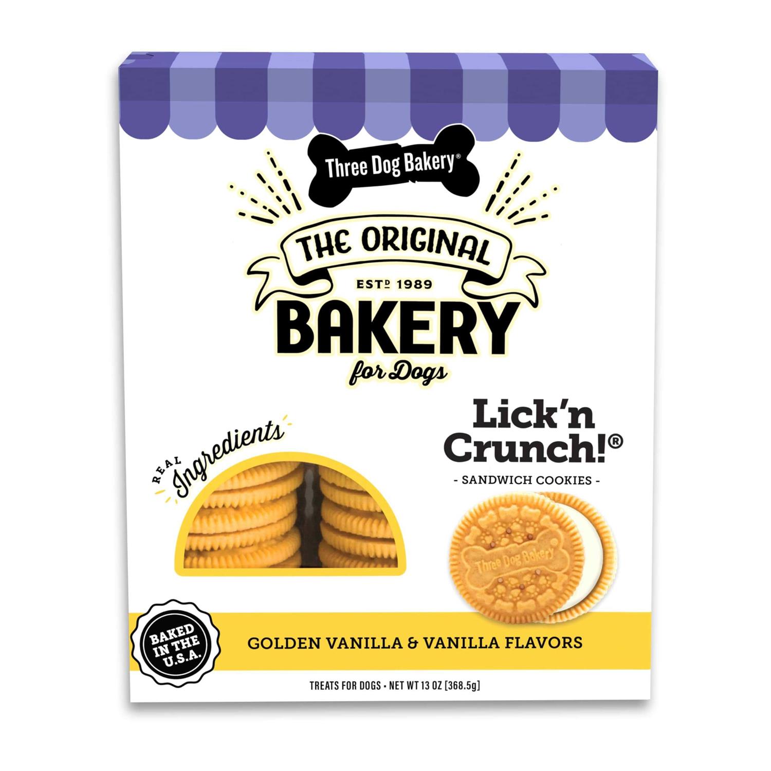 Three Dog Bakery Lick 'n Crunch Sandwich Dog Treats