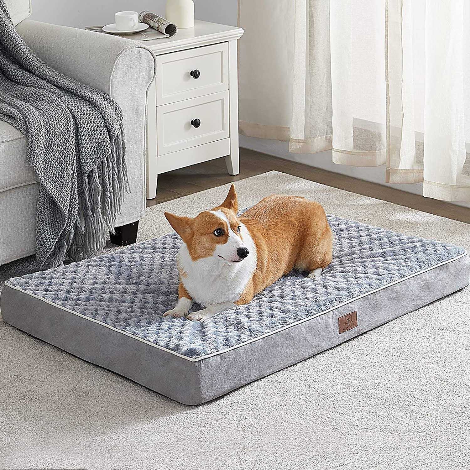 WNPETHOME Orthopedic Dog Beds for Large Dogs Extra Large Waterproof Dog Bed with Removable Washable Cover & Anti-Slip Bottom