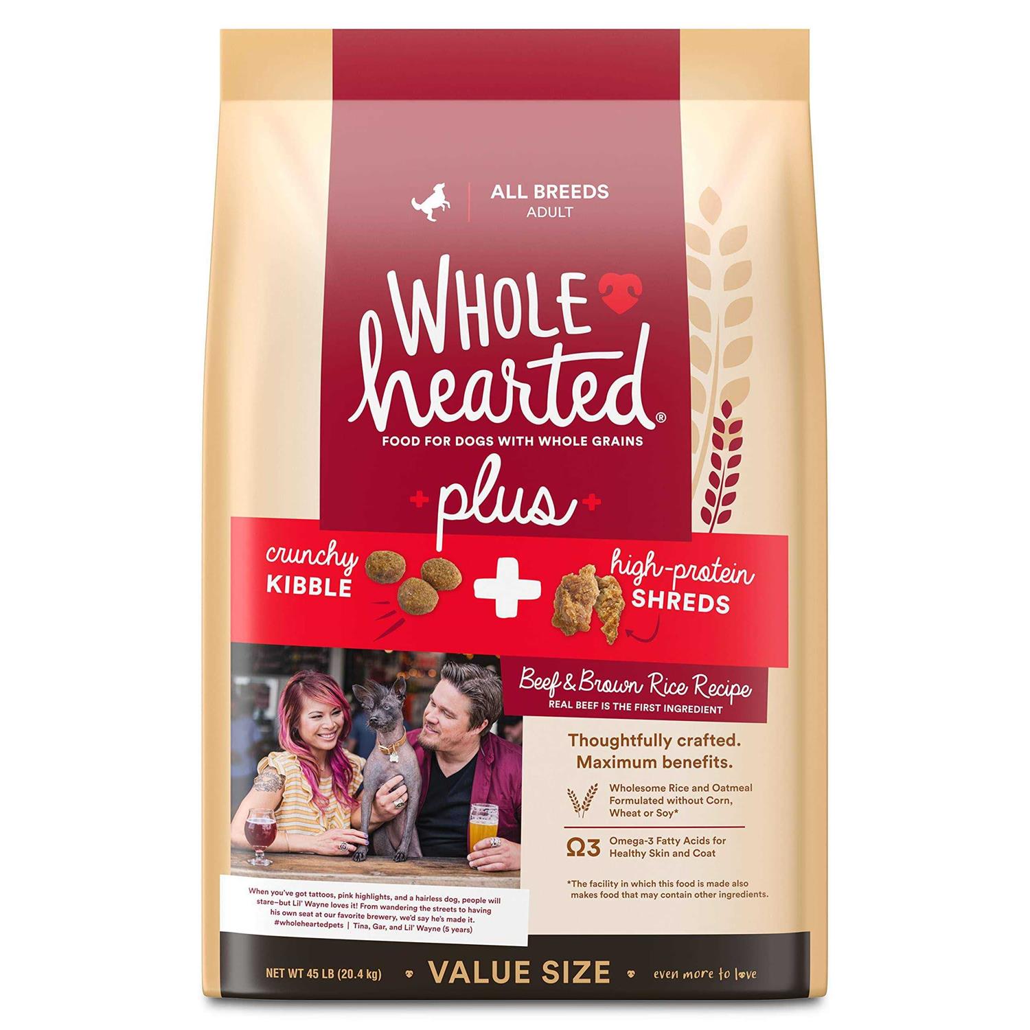 WholeHearted Plus Brown Rice Recipe with Whole Grains Dry Dog Food