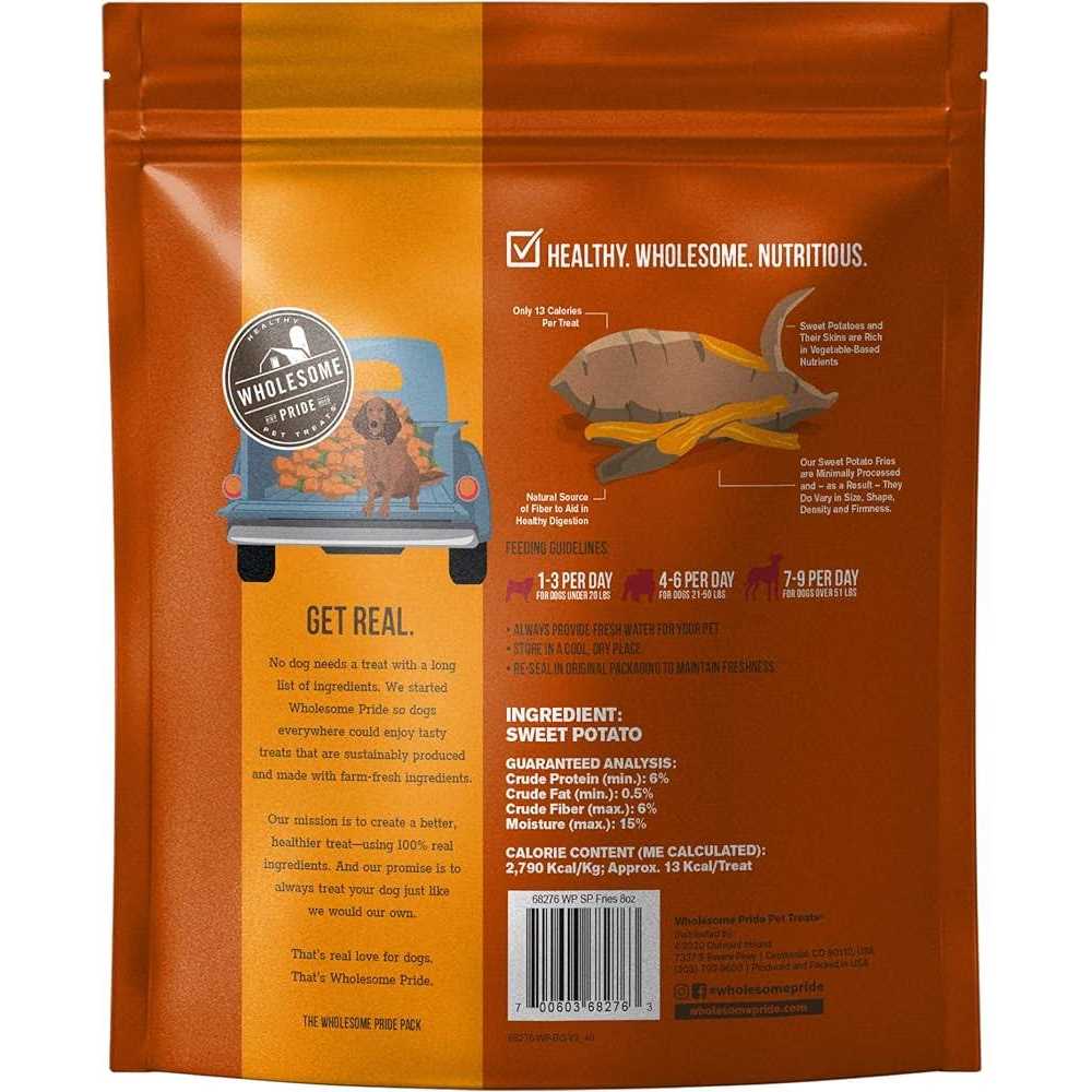 Alternative view of Wholesome Pride Sweet Potato Fries Dog Treats