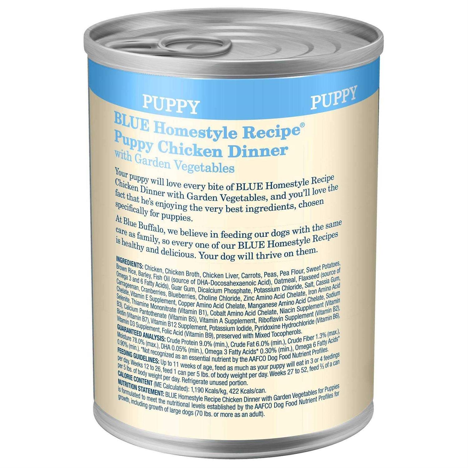 Alternative view of Blue Buffalo Homestyle Recipe Puppy Chicken Dinner Wet Dog Food