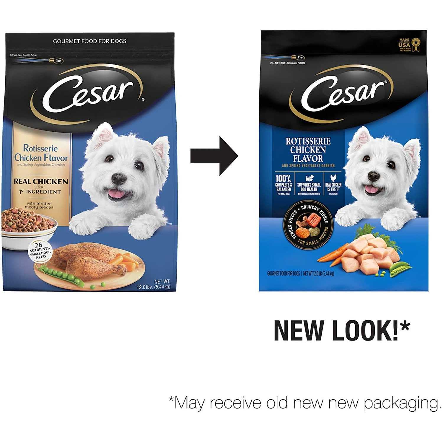 Alternative view of Cesar Rotisserie Chicken & Spring Vegetables Dry Dog Food