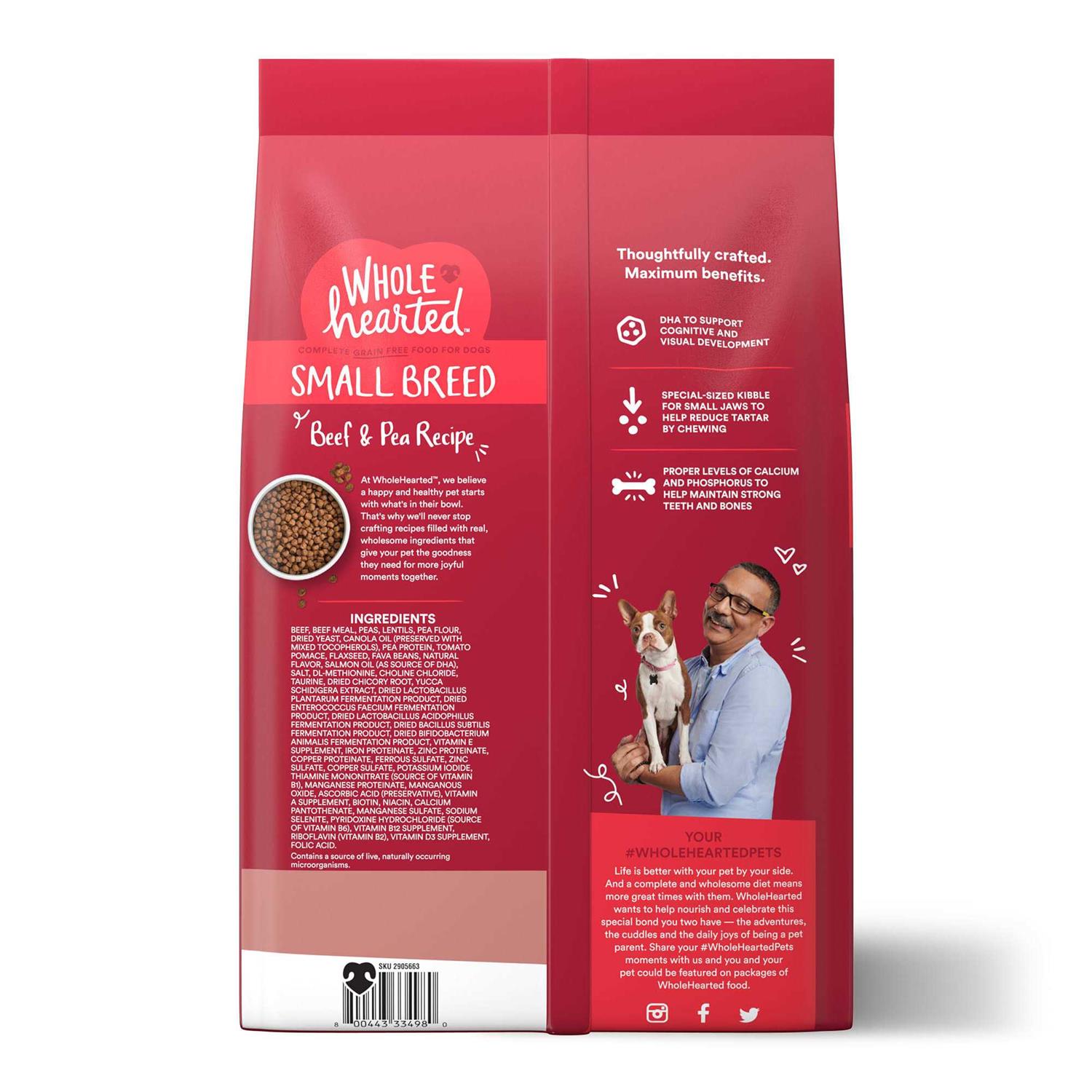 Alternative view of WholeHearted Grain Free Breed Beef Pea Recipe Dry Puppy Food