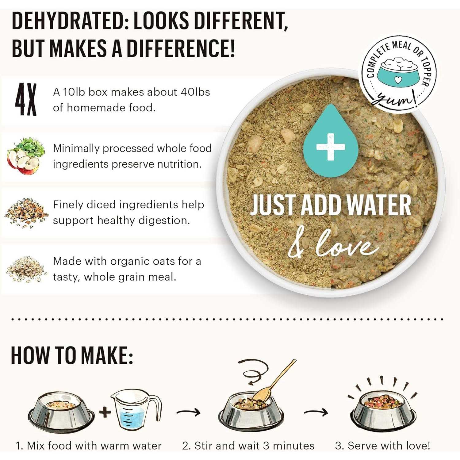 Alternative view of The Honest Kitchen Dehydrated Whole Grain Dog Food Turkey