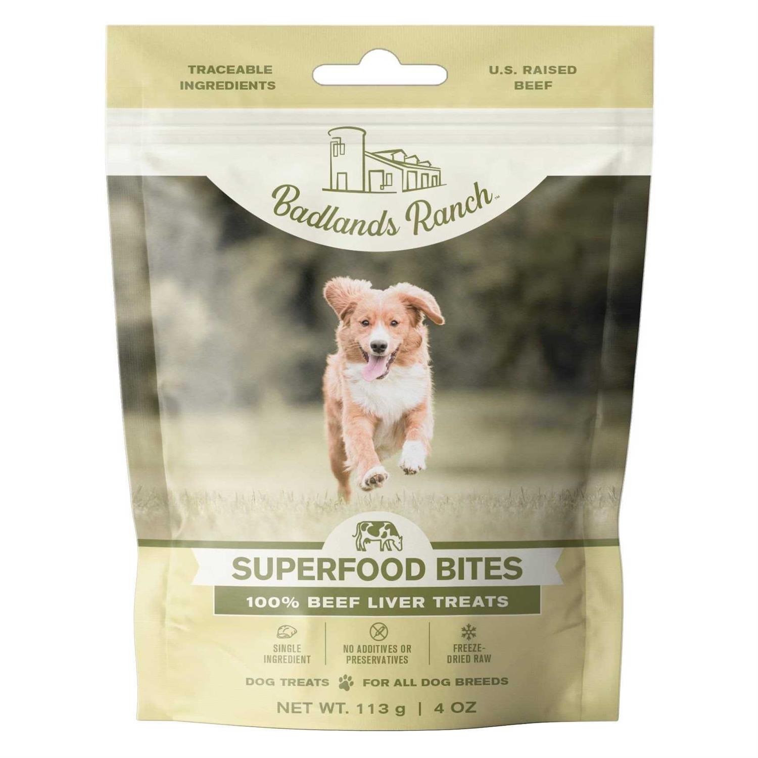 Badlands Ranch Superfood Bites Beef Liver Treats 4 oz