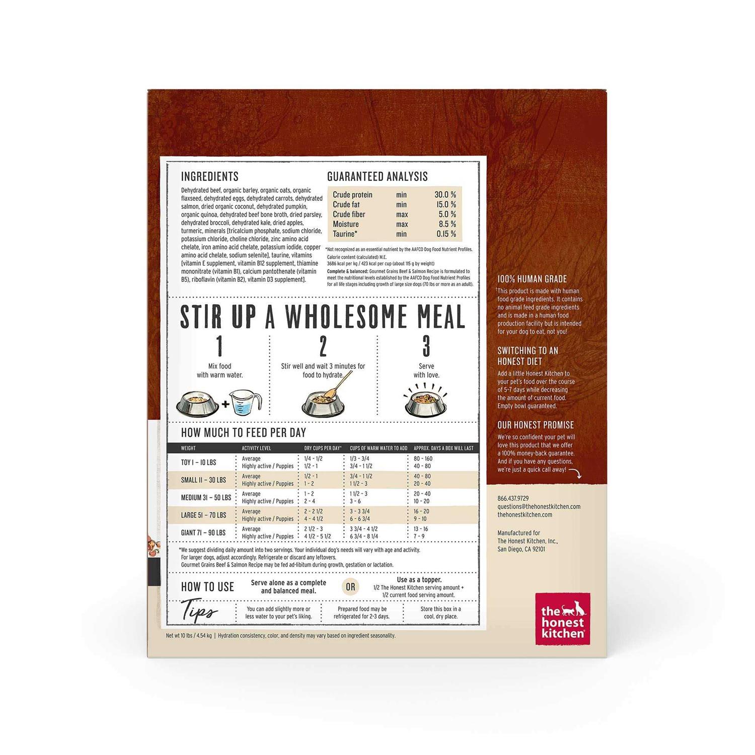 Alternative view of The Honest Kitchen Dehydrated Gourmet Grains Beef & Salmon Dog Food