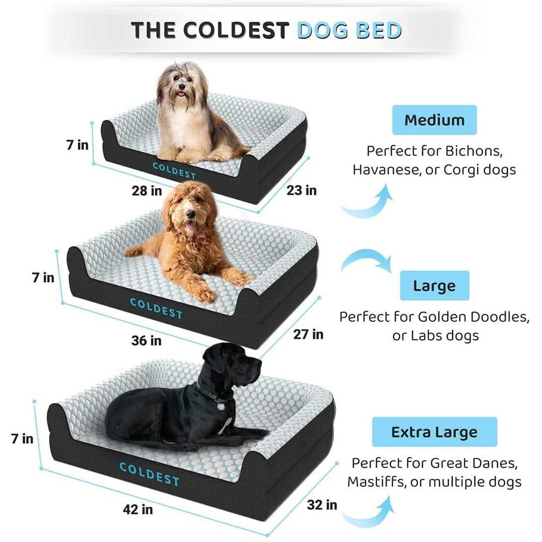 Alternative view of Coldest Cozy Dog Bed Cooling Medium Dog Beds